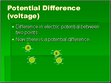 Potential Difference (voltage)