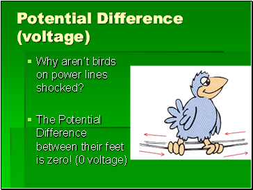 Potential Difference (voltage)