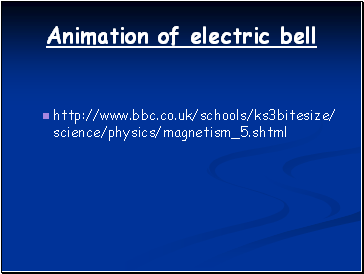Animation of electric bell