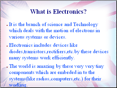 What is Electronics?