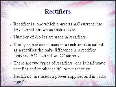 Rectifiers