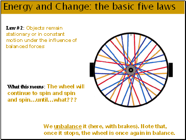 Energy and Change: the basic five laws