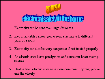 Electrical safety in the home