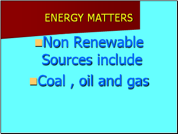 ENERGY MATTERS