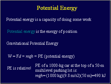 Potential Energy