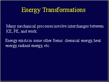 Energy Transformations