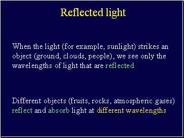 Reflected light