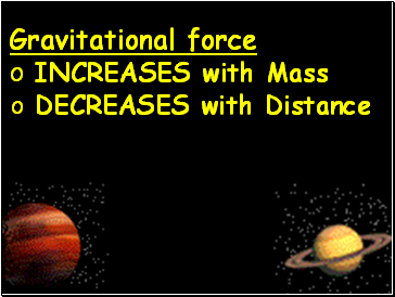 Gravitational force