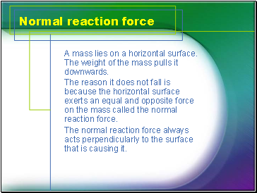 Normal reaction force