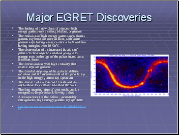 Major EGRET Discoveries