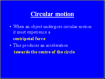 Circular motion