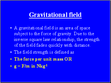 Gravitational field