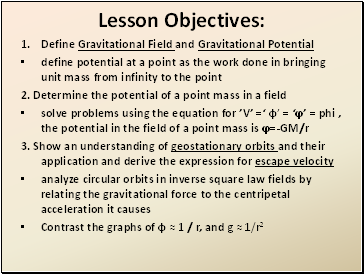 Lesson Objectives