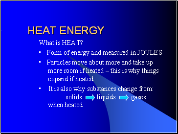 Heat energy
