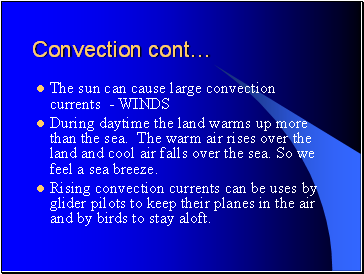 Convection cont