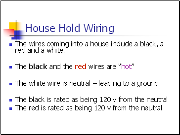 House Hold Wiring