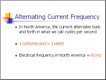 Alternating Current Frequency
