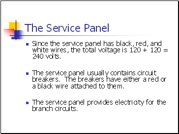 The Service Panel