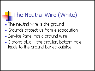 The Neutral Wire (White)