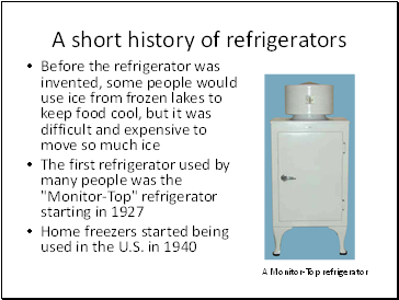 A short history of refrigerators