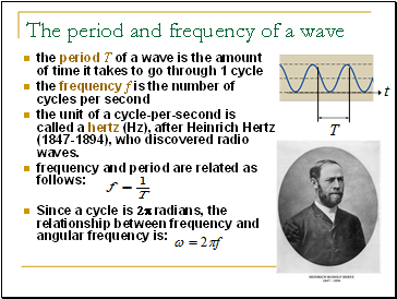 The period and frequency of a wave