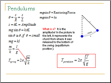 Pendulums