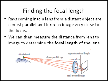 Finding the focal length