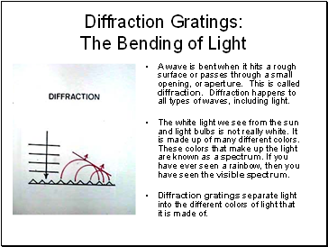 Diffraction Gratings: The Bending of Light