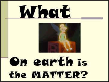 Matter and the particle model