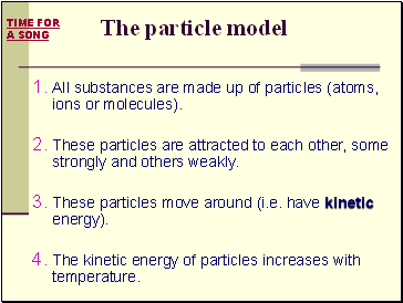The particle model