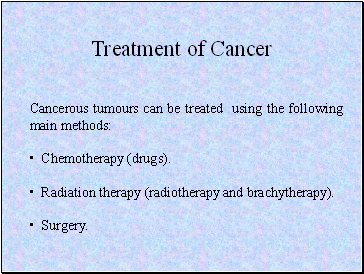 Treatment of Cancer