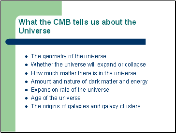 What the CMB tells us about the Universe