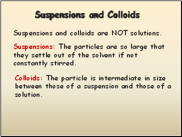 Suspensions and Colloids