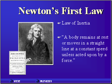 Newtons First Law