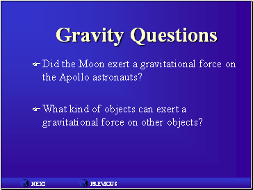 Gravity Questions