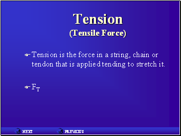 Tension (Tensile Force)