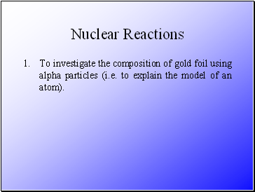 Nuclear Reactions