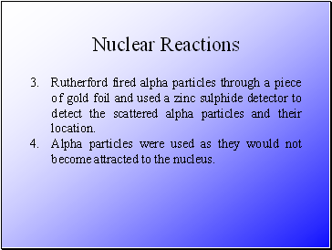 Nuclear Reactions