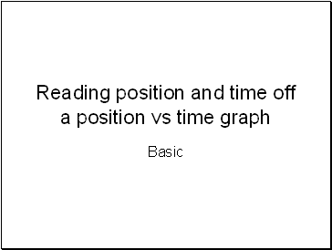 Position vs time graph- Reading position