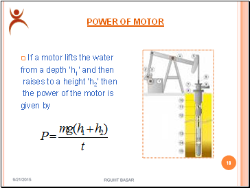 POWER OF MOTOR