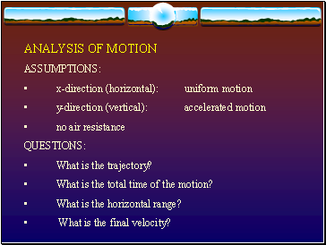 Analysis of motion