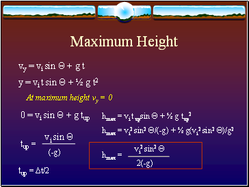 Maximum Height
