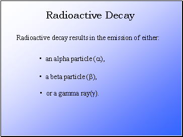 Radioactive Decay