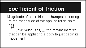 Coefficient of friction