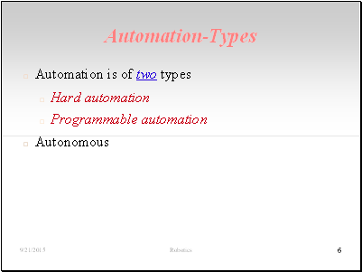 Automation-Types
