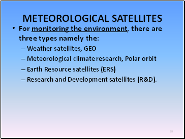 Meteorological satellites
