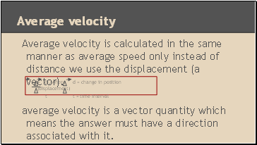 Average velocity