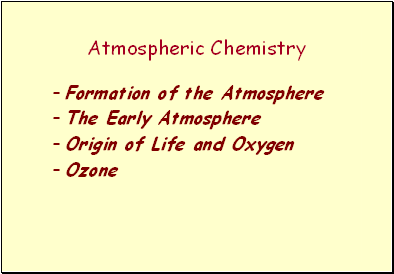 Atmospheric Chemistry