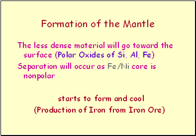 Formation of the Mantle