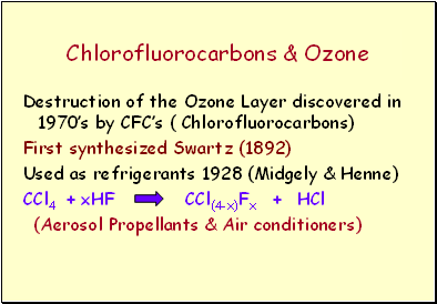 Chlorofluorocarbons & Ozone
